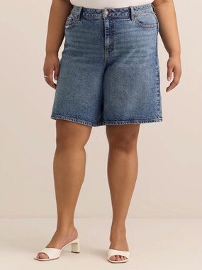NWT d/C Jeans Classic Fit High Rise Denim Bermuda Shorts